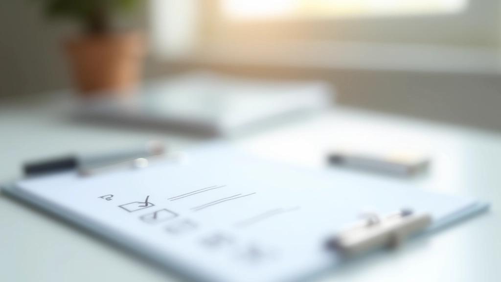 Documentos de requisitos y checklist para acceso a vivienda protegida sobre escritorio ordenado