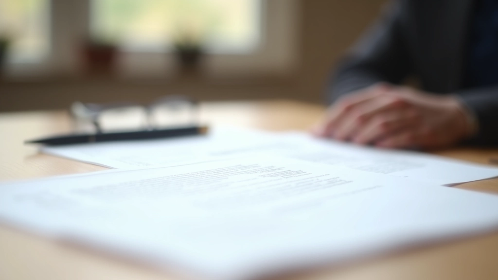 Documento legal de vivienda de protección oficial sobre escritorio con gafas y bolígrafo